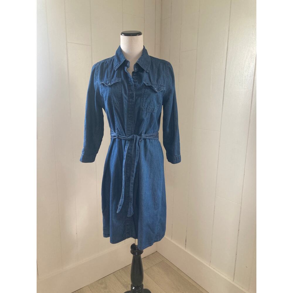 Allison Brittney Chambrey Shirt Dress, Size S